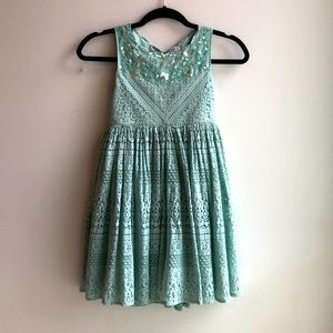 Light teal Monsoon Storm Dress size 9 yrs